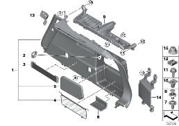 RIGHT TRUNK TRIM diagram for BMW X6 M F96 X6 M