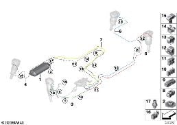 Regulace světlé výšky/vedení/mont. díly diagram for BMW X5 G05 LCI 30dX