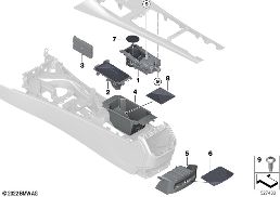 STORAGE TRAY, CENTER CONSOLE diagram for BMW 7 Series G70 i7 xDrive60