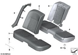 SEAT REAR, UPHOLSTERY & COVER BASE SEAT diagram for BMW 7 Series G70 735i