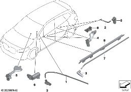 Lichtgeleider interieur diagram for BMW X2 U10 18d