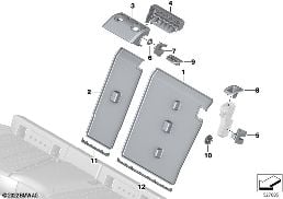 SEAT, REAR, BACKREST TRIM COVERS