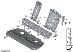 SEAT, REAR, SEAT FRAME