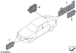 Czujnik radar./sterownik blisk.zasięgu diagram for BMW 7 Series G70 750eX