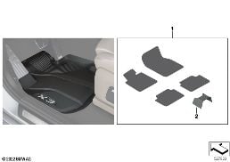 地板襯墊 diagram for BMW X3 G01 30iX