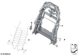 SEAT, FRONT, BACKREST FRAME