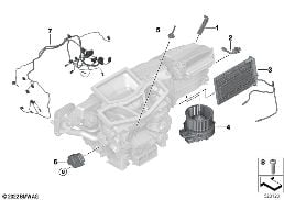 ELECTRIC PARTS FOR AC UNIT diagram for BMW X7 G07 LCI M60iX