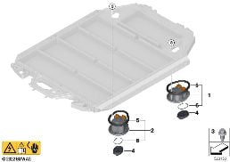 Högspänningsackumulator kontakt diagram for BMW iX3 G08 BEV iX3