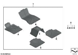 FLOORLINER diagram for BMW 5 Series G38 530LiX