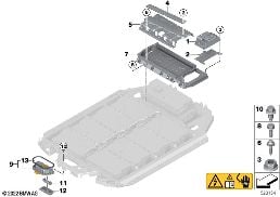 Högspänningsackumulator styrenheter diagram for BMW iX3 G08 BEV iX3