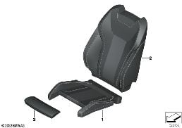 INDIVIDUAL SPORTS SEAT COVER, FRONT diagram for BMW 4 Series G26 Gran Coupé 430iX