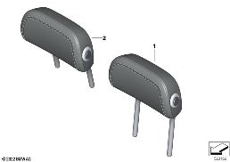 IND. HEADREST, SPORTS SEAT, REAR diagram for BMW 4 Series G26 Gran Coupé 430iX
