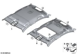 HEADLINING diagram for BMW 5 Series G61 Touring 540dX