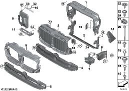 Convogliamenti aria diagram for BMW X6 G06 LCI 30dX