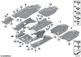 UNDERBODY COVER, FRONT diagram for BMW X5 M F85 X5 M