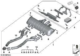 M Performance Parts diagram for BMW 3 Series G80 M3 LCI M3