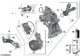 Bomba líq.refrig. do sist. de refrig. diagram for BMW 3 Series G20 Berlina LCI M340i