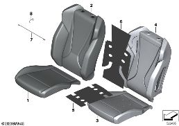 Sedile ant. imbott. e riv. sedile Sport diagram for BMW X1L U12 X1 20Li