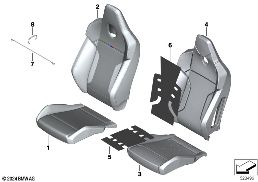 Sedile ant.imbott. e rivest. sed.sport.M diagram for BMW X1L U12 X1 20Li