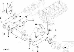 Chłodz. ukł. red. sub. szkodl. spal. diagram for BMW 5 Series E39 520d
