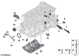 ENGINE BLOCK MOUNTING PARTS diagram for BMW 5 Series G60 Sedan 520i