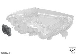 SINGLE PARTS, HEADLIGHT ELECTRONICS diagram for BMW X5 G05 LCI M60iX