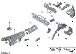 Insonorizzazione posteriore diagram for BMW X6 G06 LCI 30dX