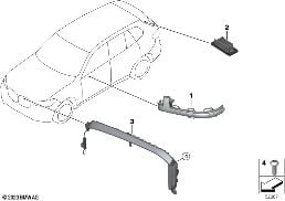 AUXILIARY TURN SIGNAL LAMP/S OUTER diagram for BMW X5 G05 LCI M60iX