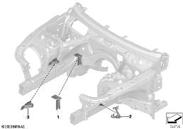 FRONT BODY BRACKET diagram for BMW 5 Series G61 Touring i5 xDrive40