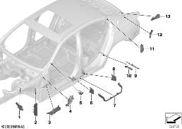Przegrody profili zamkniętych diagram for BMW 5 Series G60 sedan 520i