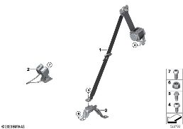 SAFETY BELT FOR 3RD SEAT ROW diagram for BMW X5 G05 LCI 30dX