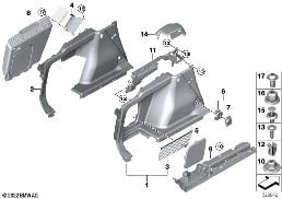 LEFT TRUNK TRIM diagram for BMW 3 Series G21 Touring LCI 320d