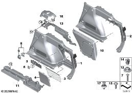 RIGHT TRUNK TRIM diagram for BMW 3 Series G21 Touring LCI 320d