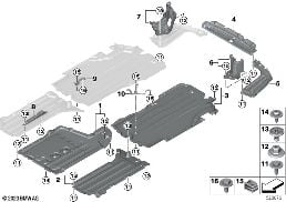 Výplň podlahy vozidla diagram for BMW X5 G05 LCI 50eX