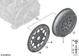 FLYWHEEL / TWIN MASS FLYWHEEL diagram for BMW X3 G01 LCI 30i