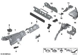 Zvuková izolace zadní diagram for BMW X5 G05 LCI 50eX