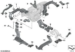 AIR DUCT diagram for BMW X7 G07 LCI M60iX