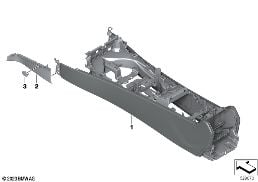 Individual konsola środkowa skóra diagram for BMW 7 Series G70 740iX