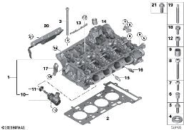 CYLINDER HEAD/MOUNTING PARTS diagram for BMW 5 Series G60 Sedan 520i