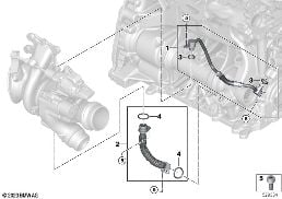 OIL SUPPLY EXHAUST TURBOCHARGER diagram for BMW 5 Series G60 Sedan 520i