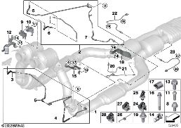 PETROL PARTICUL.FILTER SENS./MOUNT.PARTS diagram for BMW 7 Series G73 760iX Protection