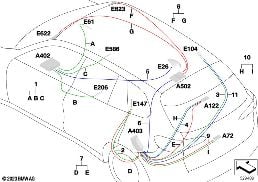 Rep.-Kabel Hauptkabelbaum Antenne/ Koax diagram for BMW X6 G06 LCI M60iX