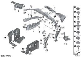 MOUNTING PARTS, ENGINE COMPARTMENT diagram for BMW X6 M F96 X6 M
