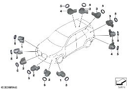 PARK DISTANCE CONTROL (PDC/PMA) diagram for BMW X1L U12 X1 20Li