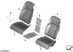 Stoel achter schuimdeel bekl. basisstoel diagram for BMW Rolls-Royce Spectre Coupé RR25 Spectre