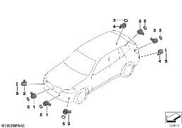 泊車距離報警系統 (PDC) diagram for BMW X4 G02 LCI 30dX