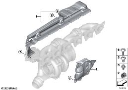 EXHAUST TURBOCHARGER HEAT SHIELD diagram for BMW 4 Series G26 Gran Coupé M440iX