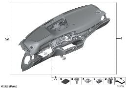 TRIM PANEL DASHBOARD diagram for BMW 3 Series G21 Touring LCI 320d