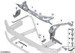 Voorzijde diagram for BMW X1 U11 20i