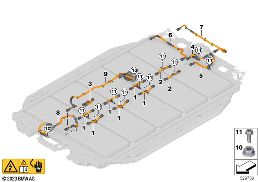 Hoogvoltaccu moduleverbinder diagram for BMW Rolls-Royce Spectre Coupé RR25 Spectre
